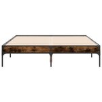 vidaXL Cadre de lit sans matelas chêne fumé 140x190 cm