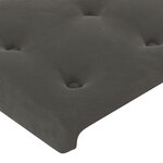 vidaXL Tête de lit avec oreilles Gris foncé 103x23x118/128 cm Velours