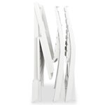Ensemble de bistro jardin meuble extérieur terrasse pliable 3 pièces plastique blanc 02_0013545