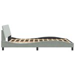 vidaXL Cadre de lit sans matelas gris clair 120x200 cm velours