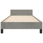vidaXL Cadre de lit avec tête de lit Gris clair 90x190 cm Velours