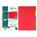 Intercalaires Carte Lustrée 400g 5 Positions - A3 - Couleurs Assorties - X 20 - Exacompta