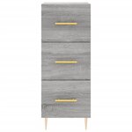 vidaXL Buffet haut Sonoma gris 34 5x34x180 cm Bois d'ingénierie