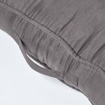 Coussin d'assise rehausseur en suédine Gris foncé  50 x 50 x 10 cm - HOMESCAPES