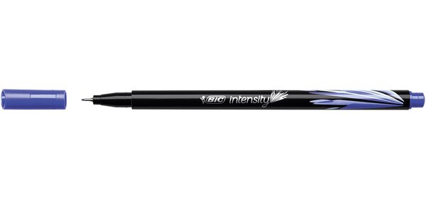 Stylo Feutre Fineliner Intensity Pte Baguée métal Fine 0,4mm Bleu BIC