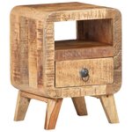 vidaXL Table de chevet 30x30x41 cm Bois de manguier brut