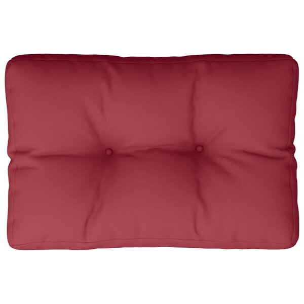 vidaXL Coussin de palette rouge bordeaux 60x40x12 cm tissu