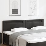 vidaXL Tête de lit Design sobre Noir 200 cm en Similicuir