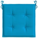 vidaXL Coussins de chaise de jardin lot de 2 bleu 50x50x3 cm