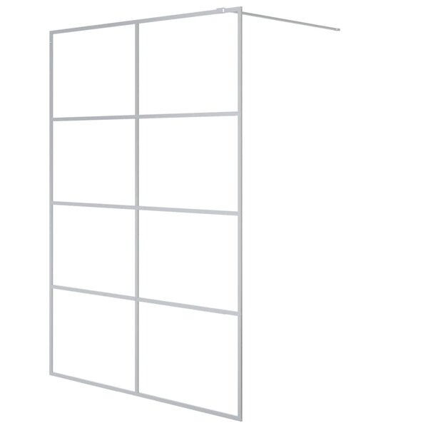 vidaXL Paroi de douche Argenté 140x195 cm Verre ESG transparent