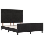 Cadre de lit vidaXL Noir 140x200 cm Velours