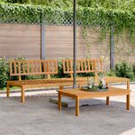 vidaXL Canapés centraux palette de jardin 2 Pièces bois massif d'acacia