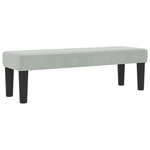 vidaXL Lit à ressort avec matelas et banc gris clair 120x190 cm en velours