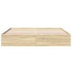 vidaXL Cadre de lit sans matelas chêne sonoma 200x200 cm