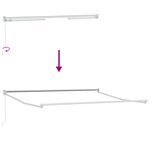 Store Rétractable Manuel vidaXL Gris 350x250 cm