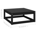 Salon de jardin meuble d'extérieur ensemble de mobilier 11 pièces avec coussins noir bois de pin massif 02_0015388