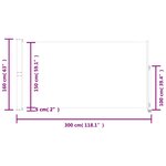 vidaXL Auvent latéral rétractable de patio 160 x 300 cm Blanc cassé