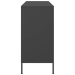 vidaXL Buffet noir 100 5x39x79 cm acier laminé à froid