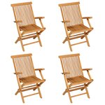 Salon de jardin meuble d'extérieur ensemble de mobilier 5 pièces bois de teck massif 02_0016576