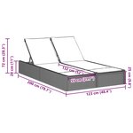 vidaXL Chaise longue double avec coussins beige résine tressée
