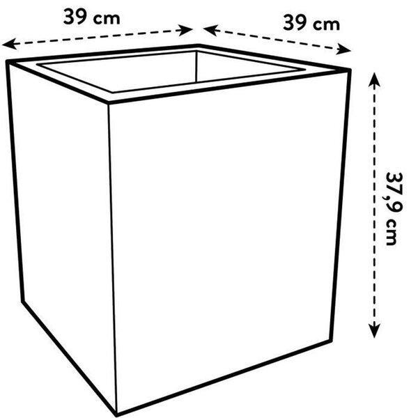 Vivo Next Square 40 Bac à fleurs - Blanc Ø 39 x 38 cm - 100  recyclé
