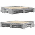 vidaXL Cadre de lit gris béton 200x200 cm bois d'ingénierie