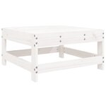 vidaXL Salon de jardin 6 Pièces blanc bois de pin massif