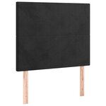 vidaXL Tête de lit à LED Noir 90x5x118/128 cm Velours