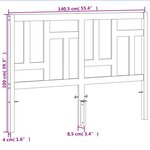 vidaXL Tête de lit cire marron 135 cm bois massif de pin