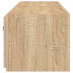 vidaXL Meubles TV muraux lumières LED 2 Pièces chêne sonoma 80x35x31 cm