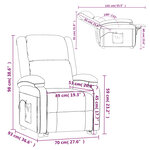 vidaXL Fauteuil de massage Crème Tissu