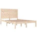 vidaXL Cadre de lit bois massif 135x190 cm double