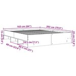 vidaXL Cadre de lit sans matelas chêne sonoma 160x200 cm
