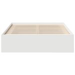 vidaXL Cadre de lit sans matelas blanc 135x190 cm