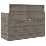 vidaXL Banc de jardin avec coussins gris résine tressée