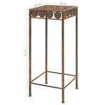 vidaXL Set de supports de plantes 3 Pièces Style vintage Métal rouillé