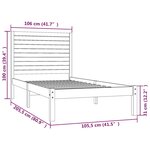 vidaXL Cadre de lit Marron miel Bois massif 100x200 cm
