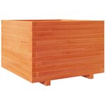 vidaXL Jardinière cire marron 70x70x49 5 cm bois de pin massif