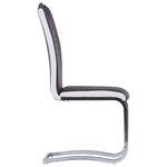 vidaXL Chaises à manger cantilever lot de 2 marron similicuir