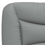 vidaXL Coussin de tête de lit gris clair 90 cm tissu