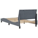 vidaXL Cadre de lit sans matelas gris foncé 100x200 cm velours