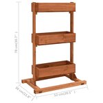 vidaXL Jardinière 52x30x78 cm Bois de sapin
