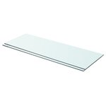 vidaXL Panneaux d'étagère 2 Pièces Verre Transparent 70x25 cm