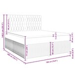 vidaXL Sommier à lattes de lit avec matelas Rose 180x200 cm Velours