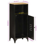 vidaXL Armoire de salle de bain 40x27x90 cm fer et bois de manguier