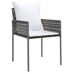 vidaXL Ensemble de salle à manger de jardin 9 pièces avec coussins Marron Poly Rattan