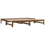 vidaXL Lit coulissant sans matelas marron miel 2x(90x200) cm