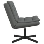 vidaXL Chaise pivotante Gris foncé Polyester  Métal Moyen Pivotant