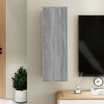 vidaXL Meubles TV Sonoma gris 30 5x30x90 cm Bois d'ingénierie