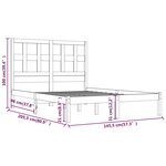 vidaXL Cadre de lit Blanc Bois de pin massif 140x200 cm